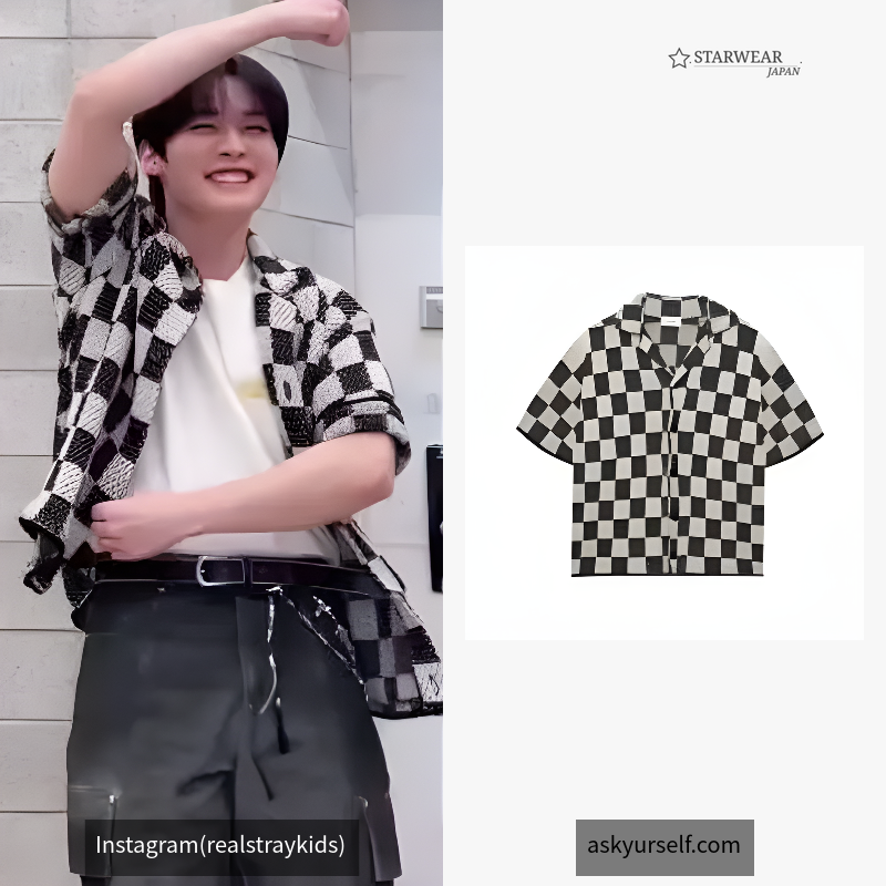 CHECKERED CROCHET SHIRT