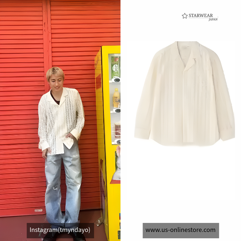 Lace open-collar Shirt