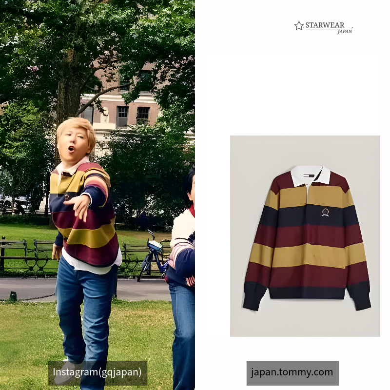 TOMMY HILFIGER COLLECTION パネルラグビーシャツ