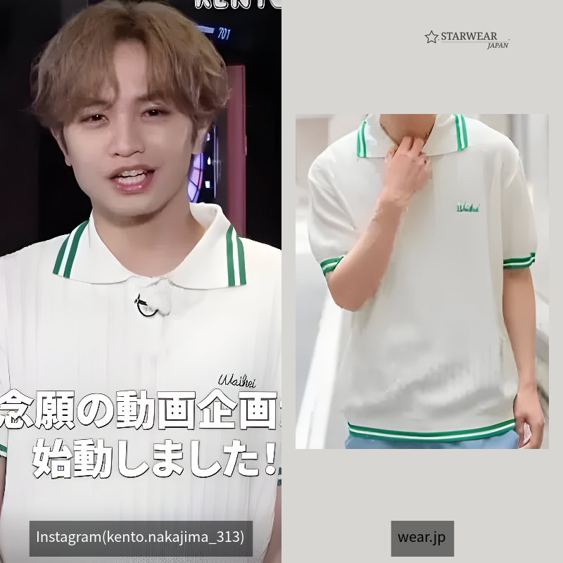 Wai Kei／ラインPOLOニットT