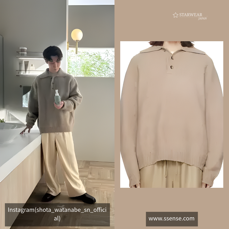 Manas ニットポロシャツ