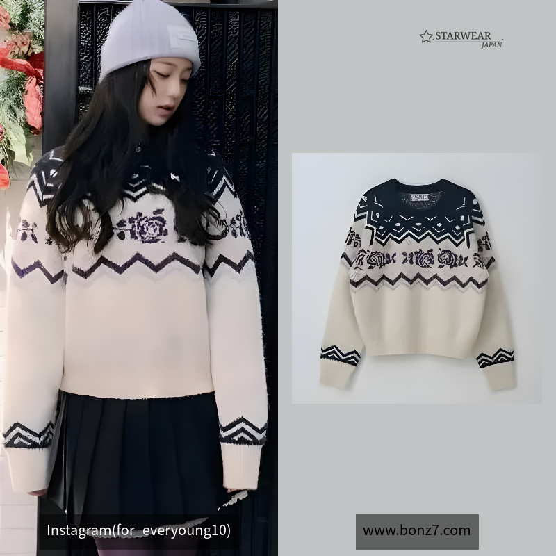 NORDIC KNIT PULLOVER IVORY