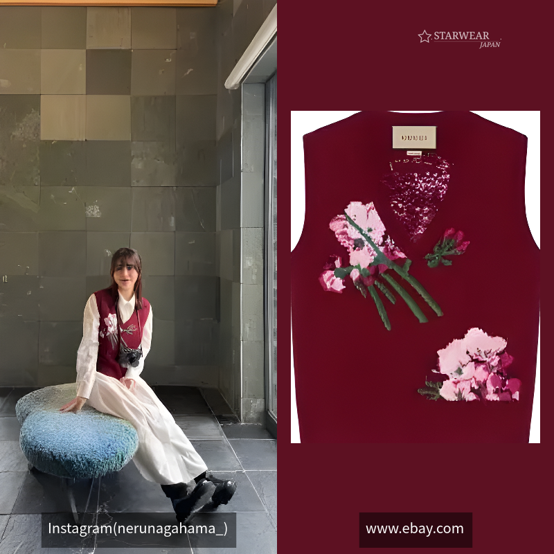 花柄インテルシア ウールベスト