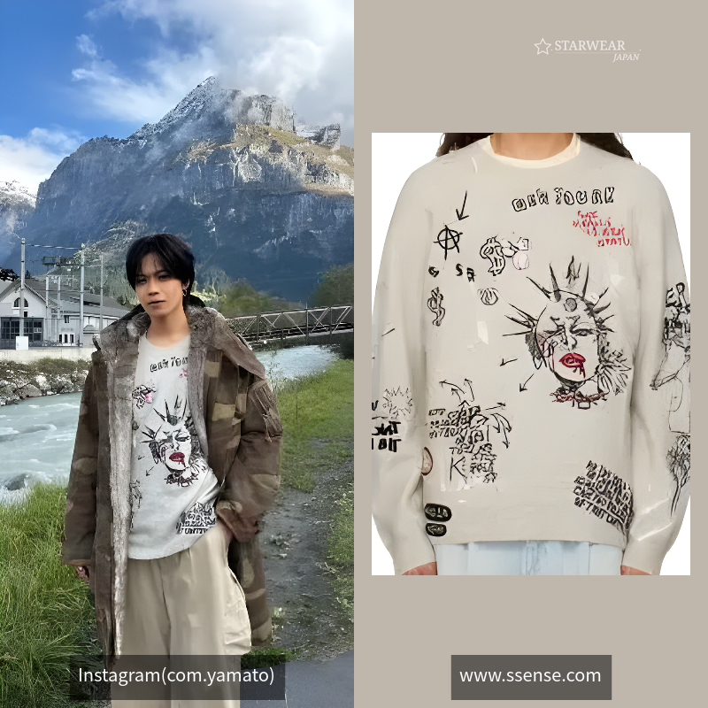 EMBROIDERED BOYFRIEND SWEATER