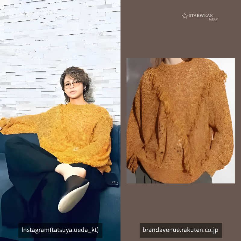 スカシアミフリンジニットプルオーバー