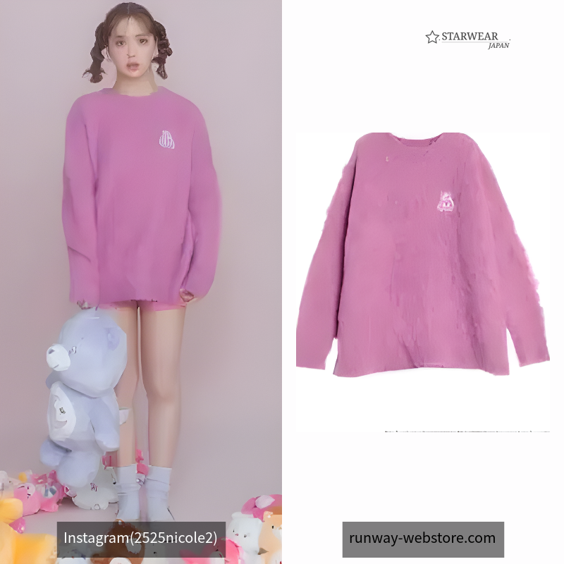 【Care Bearsコラボ】EMBLEM BRUSHED BIG KNIT