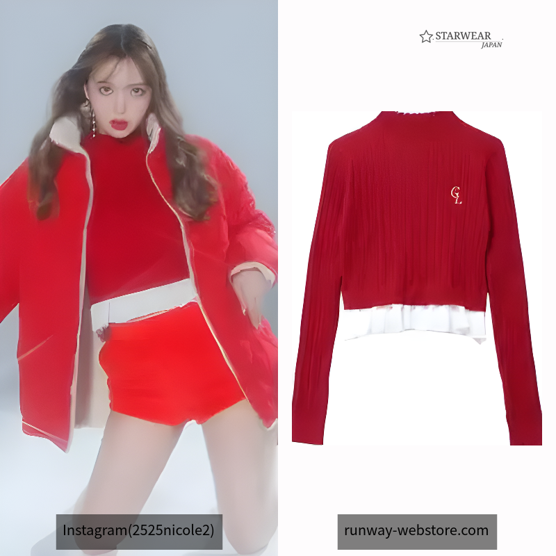 MINI CABLE FRILL HEM KNIT