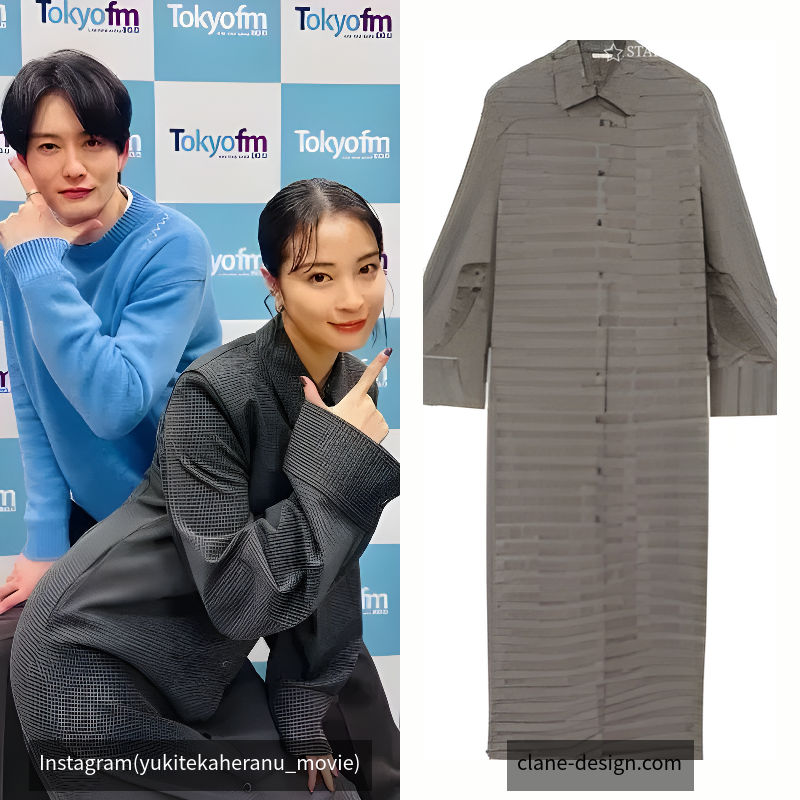 POWER SHOULDER CHECK SHIRT ONEPIECE|DRESS