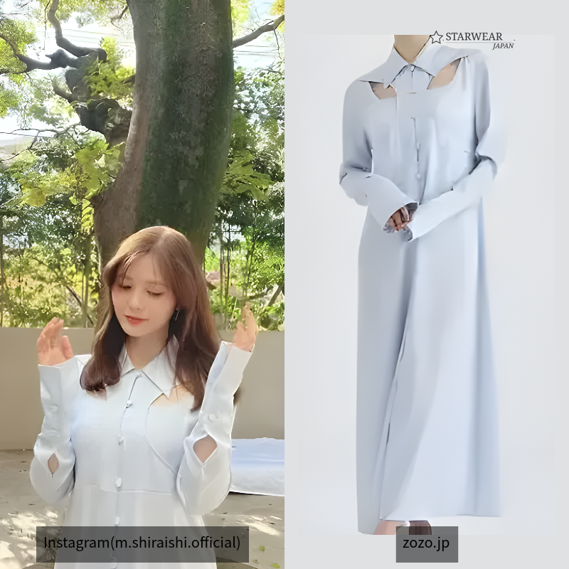 別注 CUTOUT SATIN DRESS