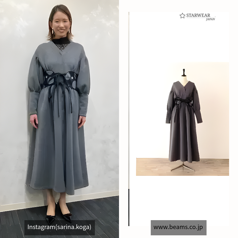 CATHRI / ECOPET（R）KINT Dot Dress Coat