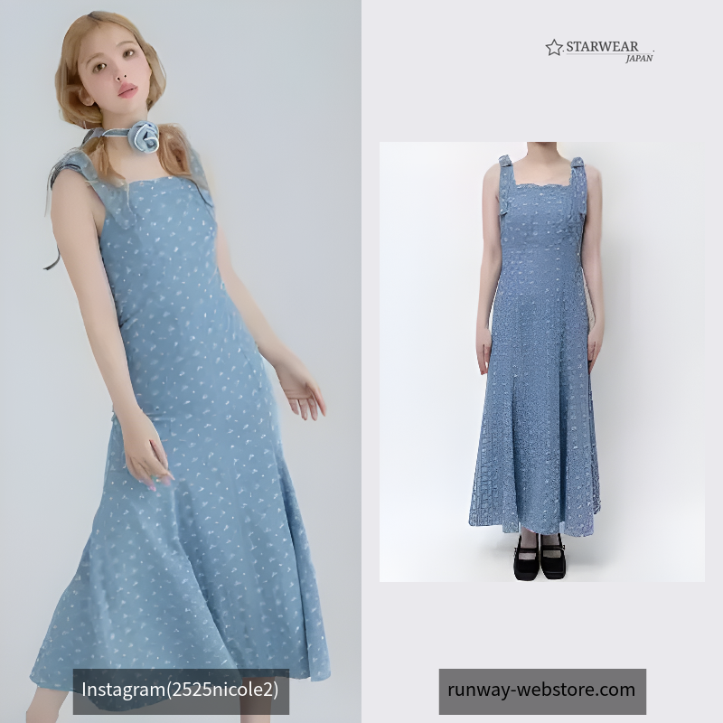 DENIM JACQUARD FLOWER OP