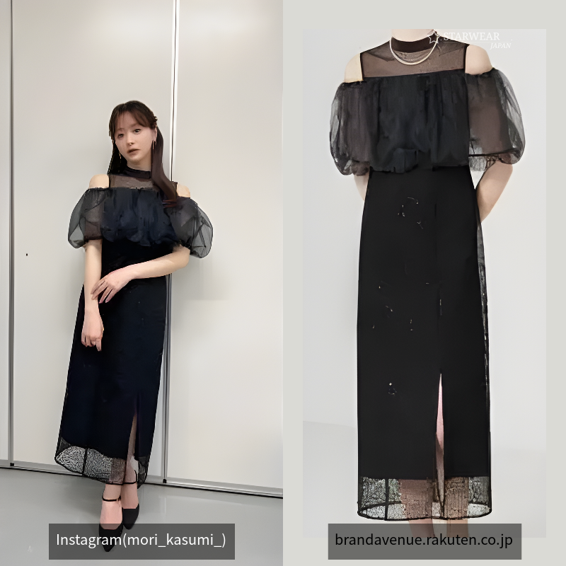 2WAYオフショルダースリットIラインドレス