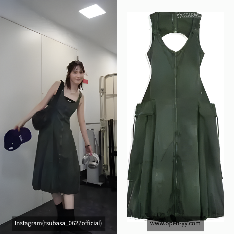 FIELD POCKET ZIP DRESS, KHAKI