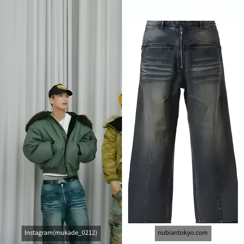 FRONT ZIP BAGGY DENIM / D.IND