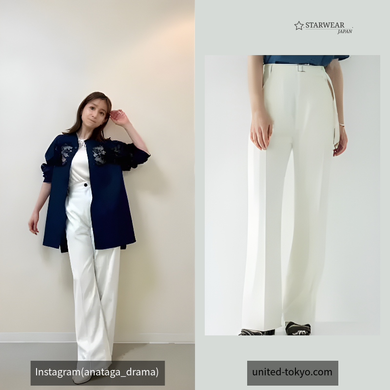 ビサイドタックストレートパンツ