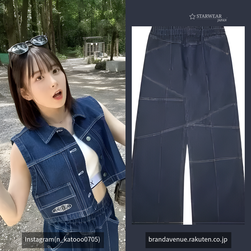 CONTRAST STITCH EASY PANTS パンツ
