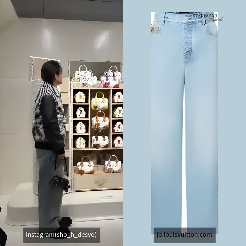 ワイドレッグフィットデニムパンツ