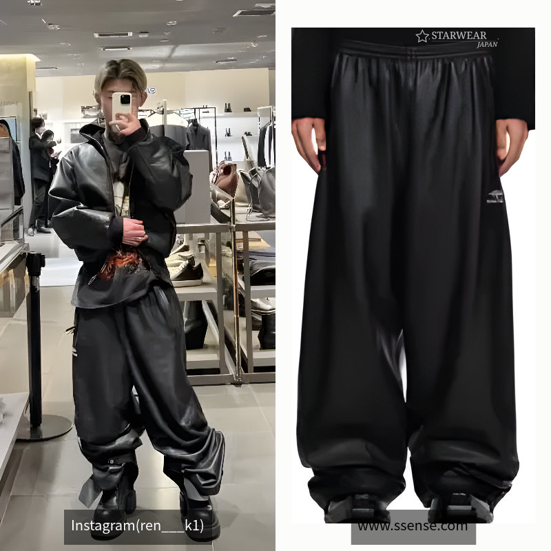 3B Sports Icon レザーパンツ
