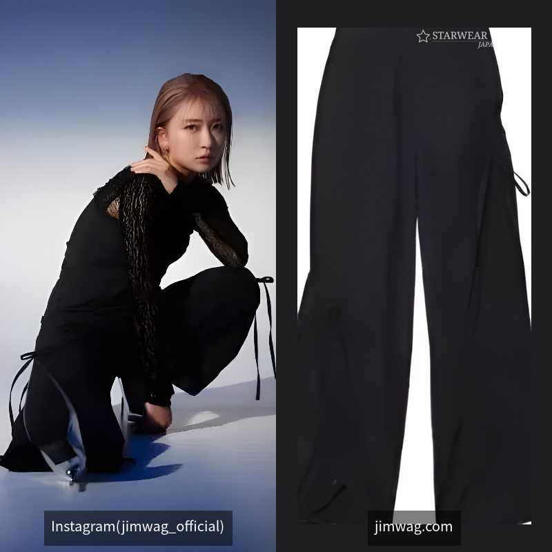 Nylon ribbon pants