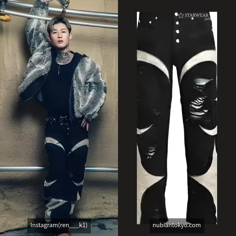 TC LEATHER DAMAGE DENIM