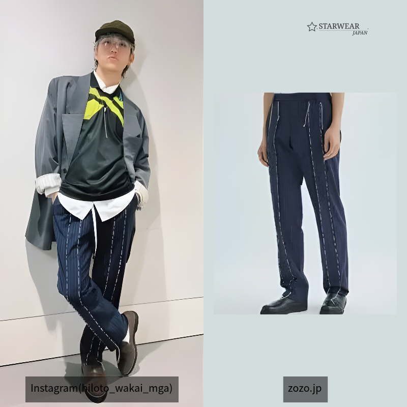 STUDIOUS別注 STRIPE SLACKS