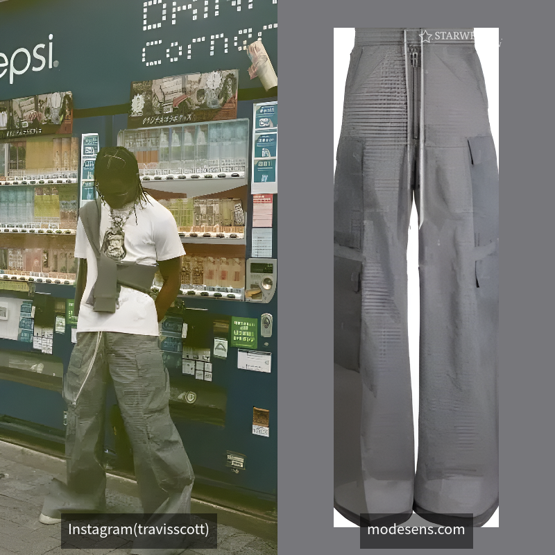 Geometric-pattern Cargo Trousers In Grey