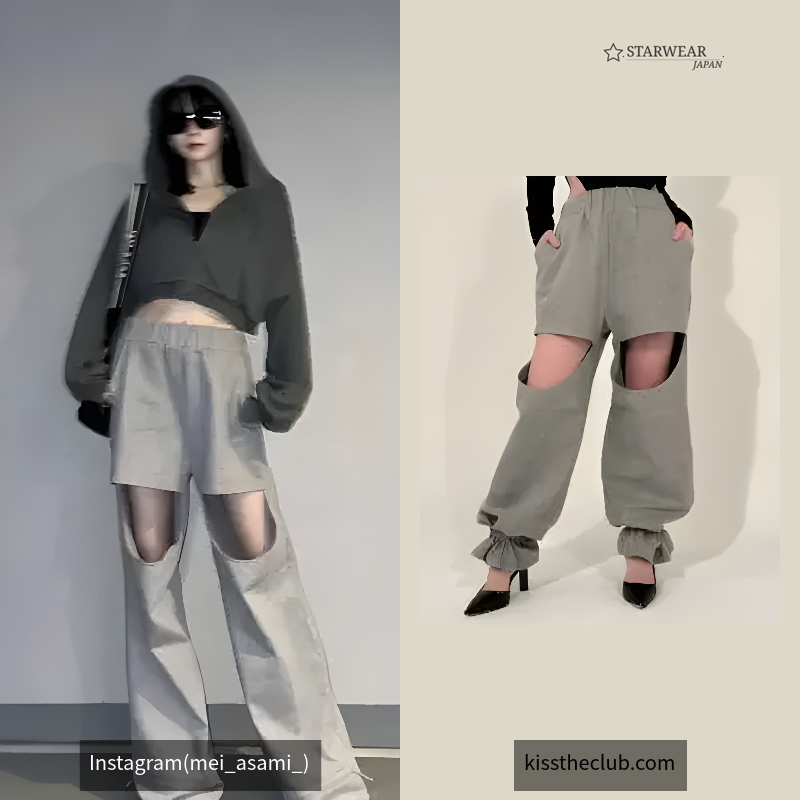 open denim pants