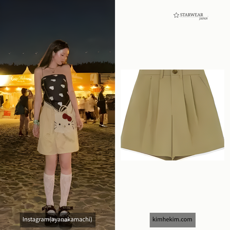Pleated Cotton-Blended Shorts