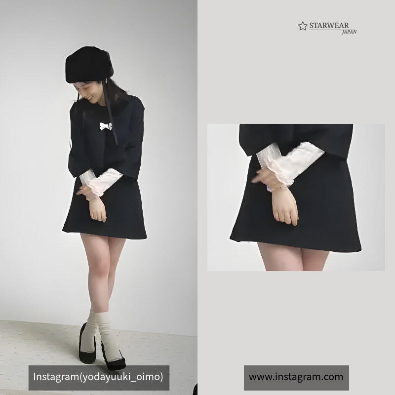 quilting skirt BLACK