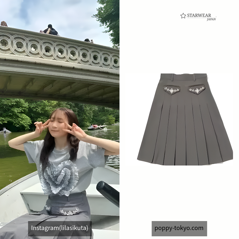 PEARL PLEATED SKIRT