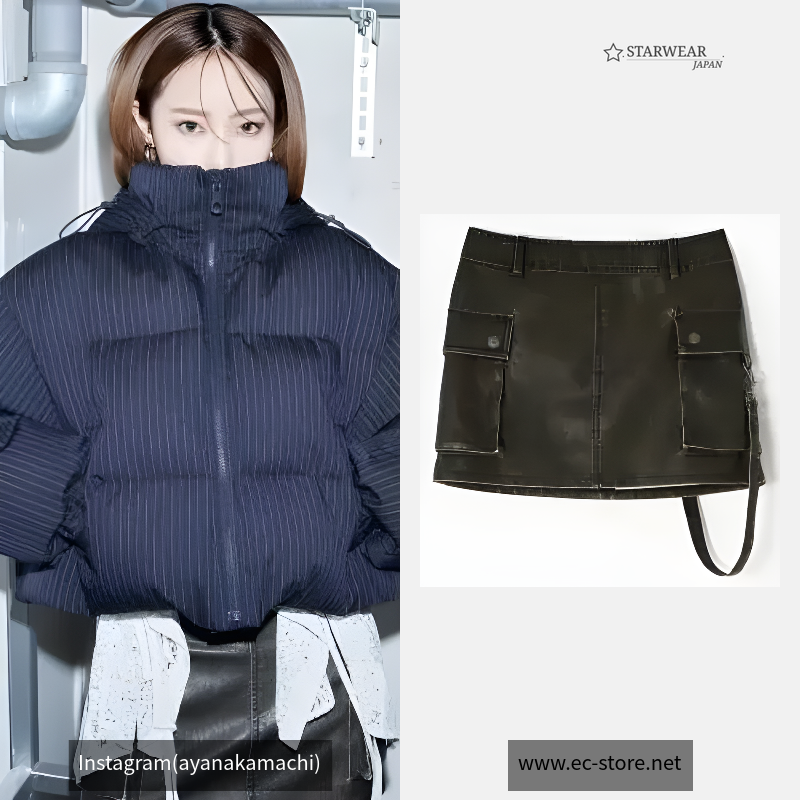 3D PK F／LEATHER MINI スカート