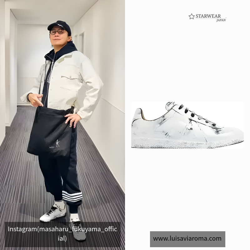 Replica Bianchetto leather low sneakers