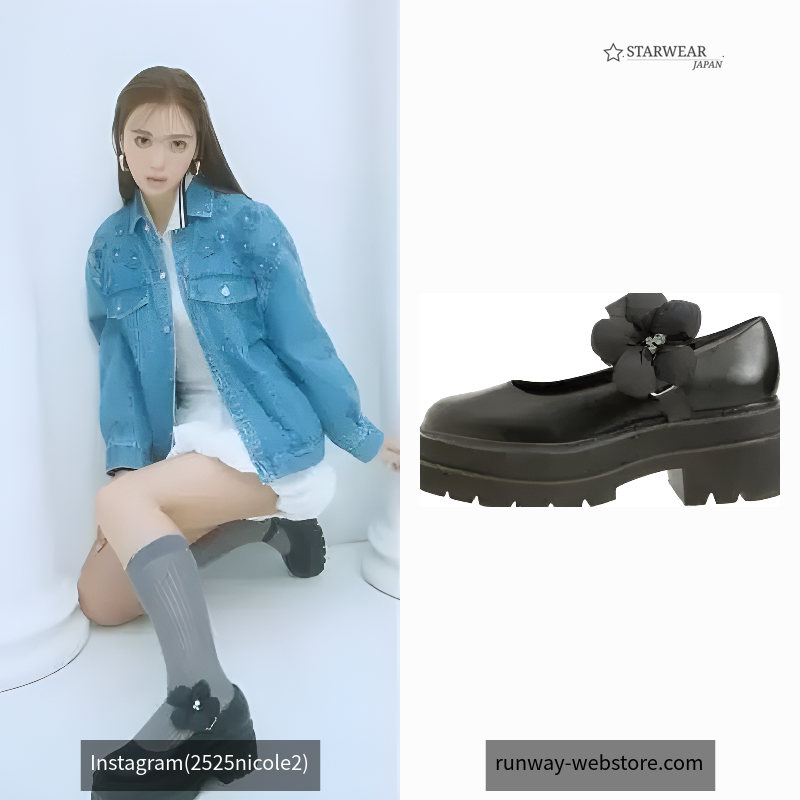 2WAY FLOWER CLIP PLATFORM LOAFERS