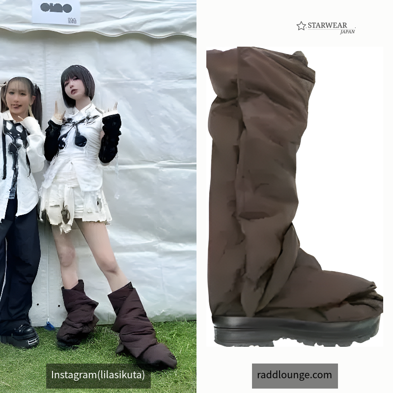 PUFFED LONG BOOTS (DARK BROWN)