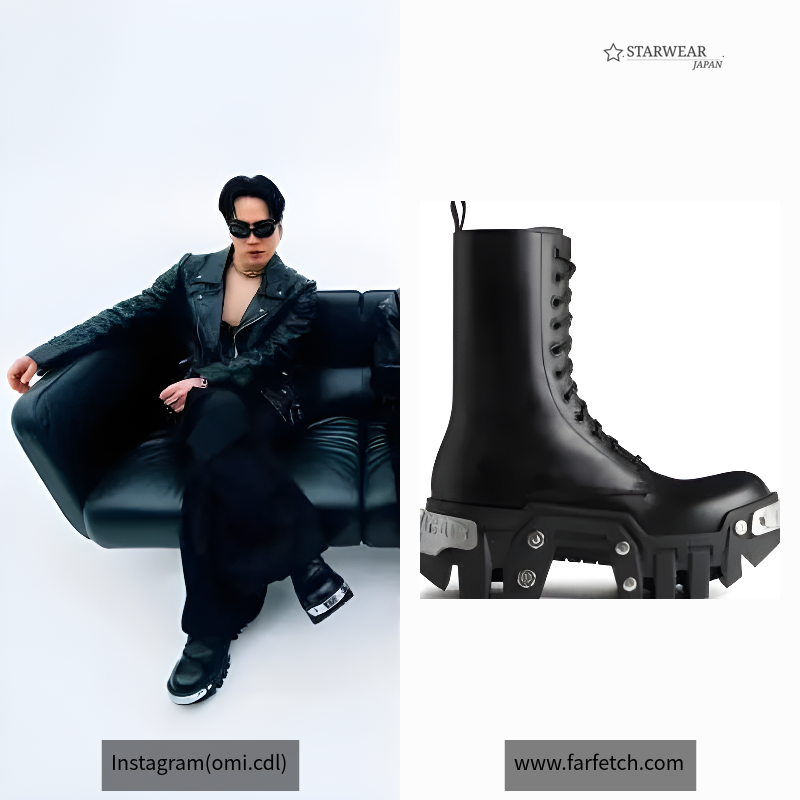 BULLDOZER LACE-UP BOOT IN BLACK