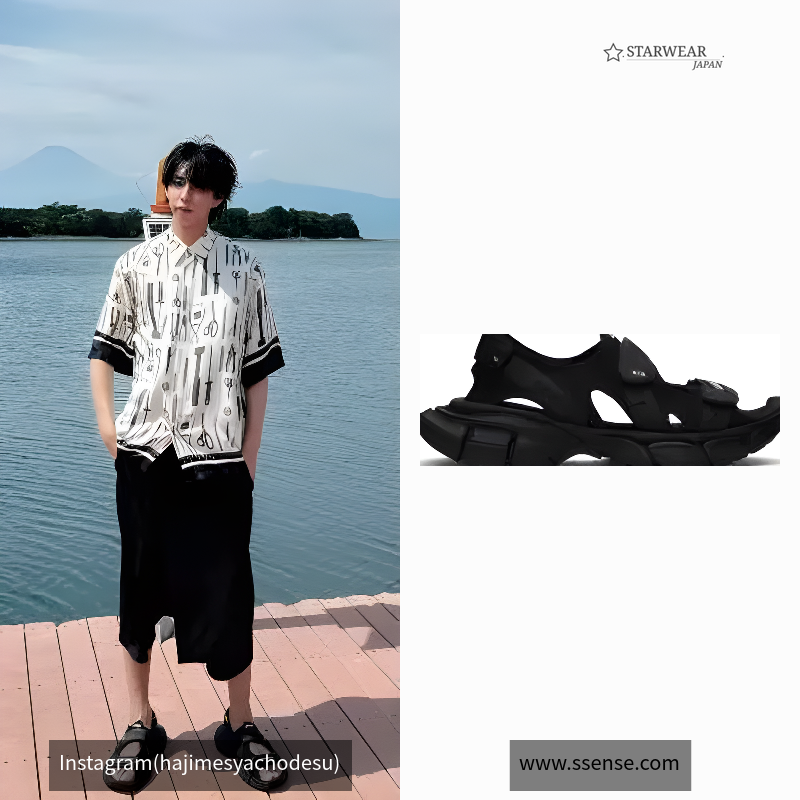 3XL SANDAL IN BLACK